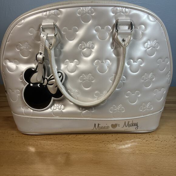 Loungefly Disney Minnie Loves Mickey Embossed Handbag Bowling Bag w/wallet main image 11